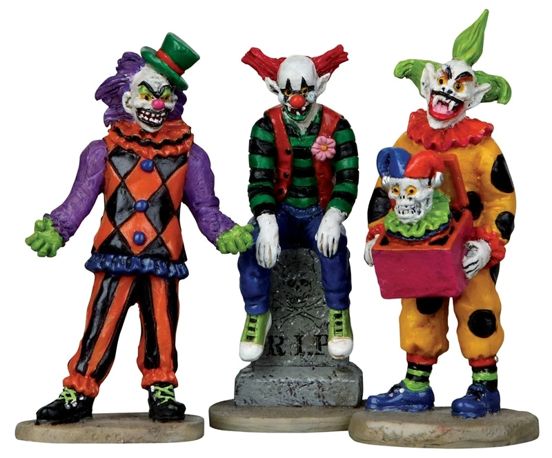 Lemax Evil Sinister Clowns - Set Of 3
