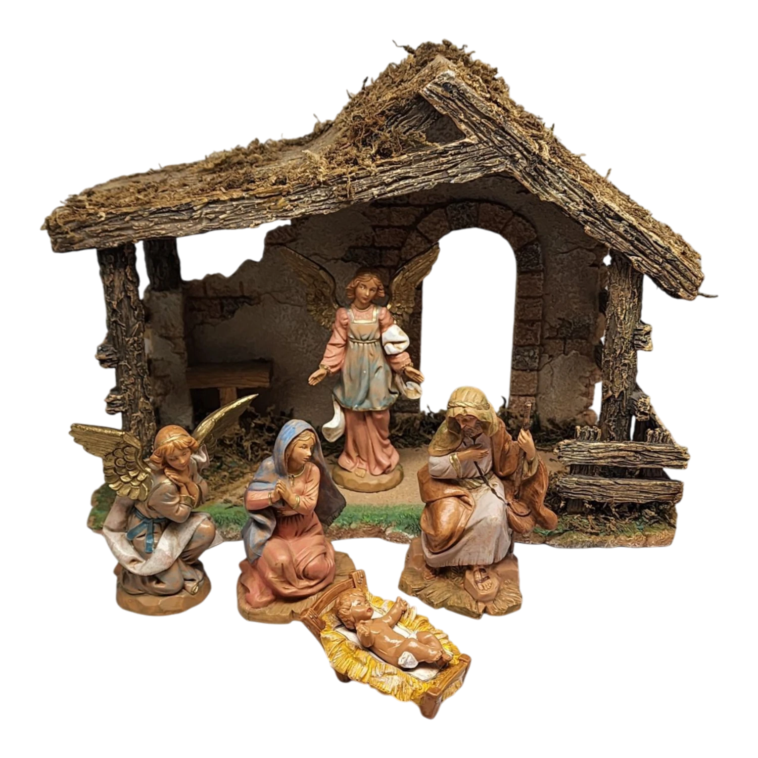 Figure Set With Stable - Fontanini - 5" Scale - Image 2