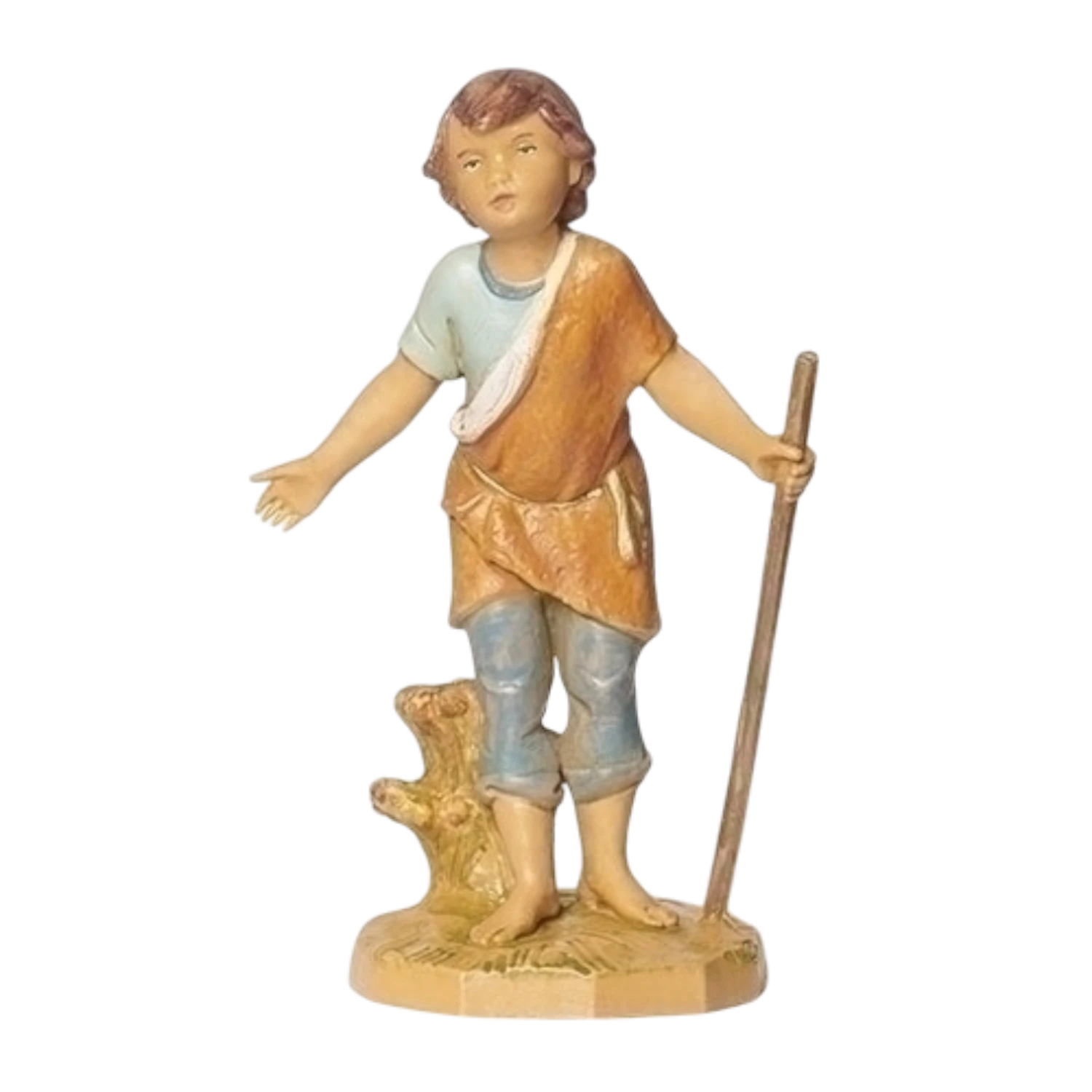 Savio - Boy Shepherd - 5 Inch Scale Nativity Figurine - Image 3