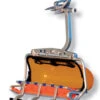 6 Seat Skilift With Wind Break - Orange